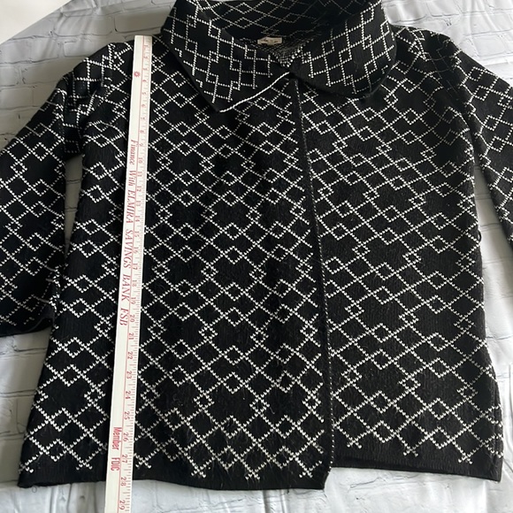 Ana Couture Black Printed Open Cardigan Size Large - Picture 6 of 13